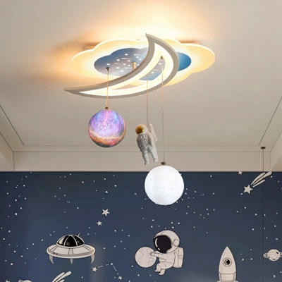 Acrylic Flush Light Children's Room Style Flushmount for Living Room