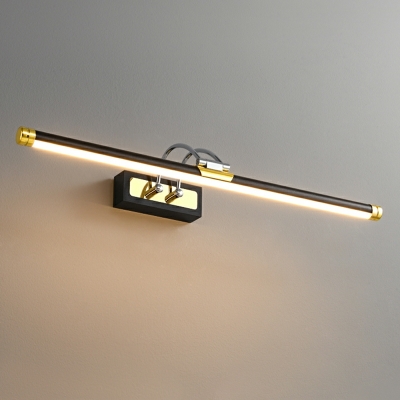 American Simple Aluminum LED Vanity Lamp in black for Bathroom