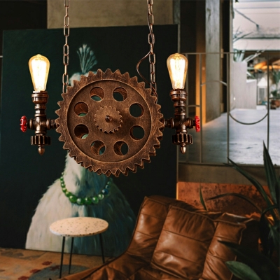 Industrial Chandelier Lighting Fixtures Black Vintage Ripe for Living Room