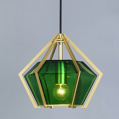 Metal and Glass Hanging Pendant Lights Modern Baisc for Dinning Room
