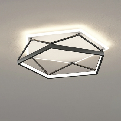 Modern Minimalist Hollow Design LED Ceiling Light Fixture for Bedroom