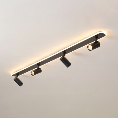 Modern Minimalist Track Ceiling Light with Spotlights for Bedroom and Dining Room