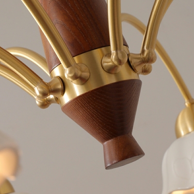 5 Light Minimalist Style Cone Shape Metal Chandelier Lighting Fixtures