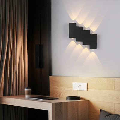 8 Light Simple Style Geometric Shape Metal Wall Mounted Light Fixture