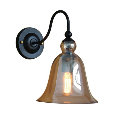 Industrial Wall Mounted Reading Lights Vintage Bell Glass for Bedroom
