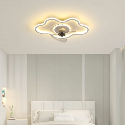Minimalism Ceiling Fans LED Cloud Baisc Creative for Kid's Room