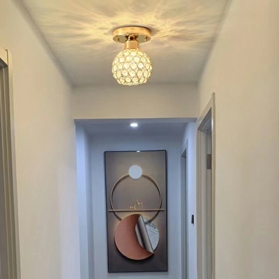 1 Light Ceiling Lamp Nordic Style Geometric Shape Metal Flush Mount Fixture