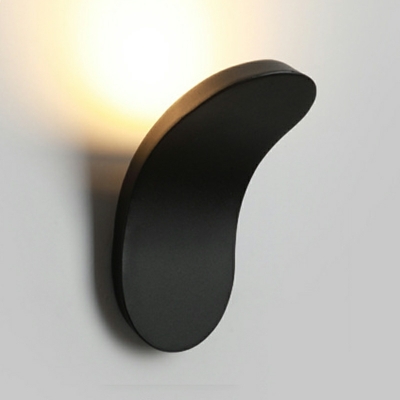 1 Light Minimalist Style Oval Shape Metal Wall Mount Light Fixture