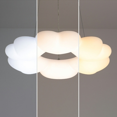 1 Light Pendant Chandelier Minimalism Style Cloud Shape Metal Hanging Ceiling Light
