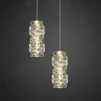 Crystal Ceiling Suspension Lamp Modern Elegant for Living Room
