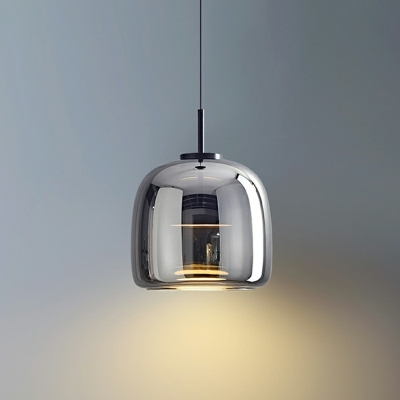 Dome Hanging Lamp Modern Style Glass Material Ceiling Pendant Light for Living Room