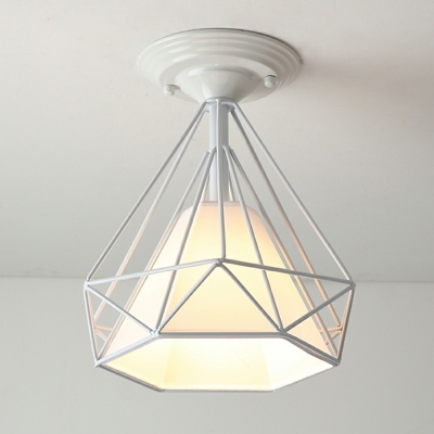 Industrial Vintage Metal Semi Flush Mount Ceiling Light for Living Room