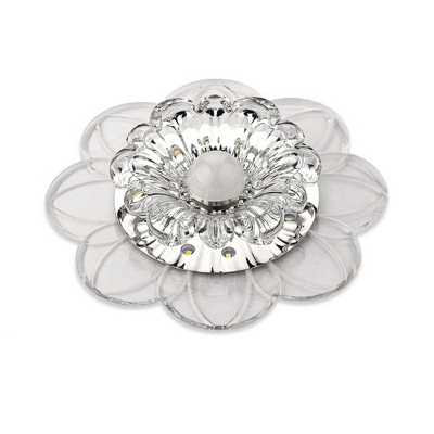 Modern Creative Flower Crystal Ceiling Lamp for Corridor and Balcony (with Hole 2-4'' Dia)