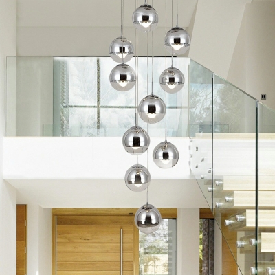 Nordic Creative Spherical Design Art Glass Hanging Lamp for Bar and Restaurant