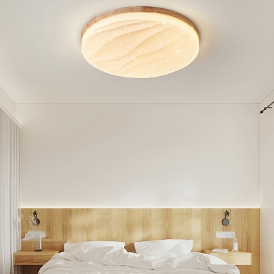 Nordic Creative Wood Art Star Flushmount Ceiling Light for Bedroom and Living Room