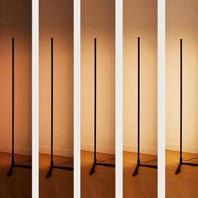 1 Light Contemporary Style Linear Shape Metal Standing Floor Lamp