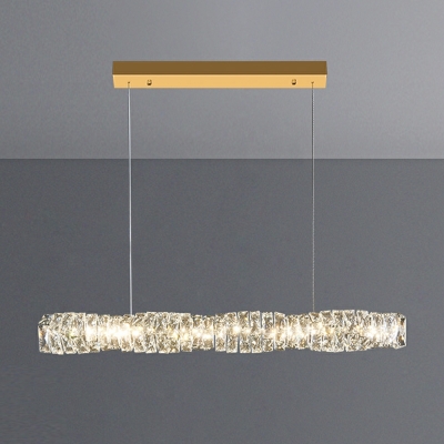 1 Light Minimalist Style Geometric Shape Crystal Ceiling Pendant Light