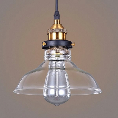Bowl Hanging Lamps Kit Modern Style Glass Material Ceiling Pendant Light for Bedroom