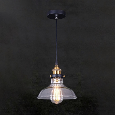 Bowl Hanging Lamps Kit Modern Style Glass Material Ceiling Pendant Light for Bedroom