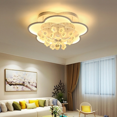 Crystal  Led Flush Mount Modern Style Flush Light for Living Room