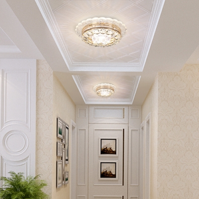LED Modern Minimalist Crystal Flushmount Ceiling Light for Aisle and Entrance