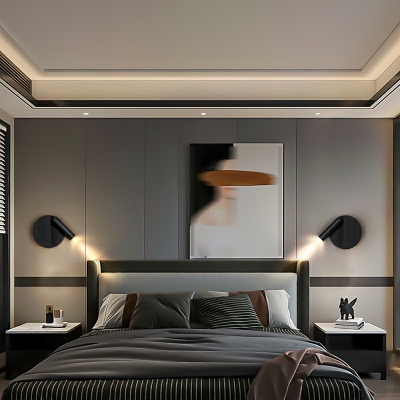 Metal LED Wall Mounted Reading Lights Contemporary Black for Bedroom