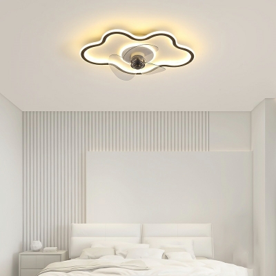 Minimalism Ceiling Fans LED Cloud Baisc Creative for Kid's Room