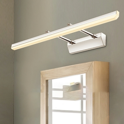 Minimalism Led Vanity Light Fixtures Adjustable White Linear for Bathroom