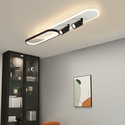 Modern Creative Strip LED Ceiling Light with Downlight for Entrance and Bedroom