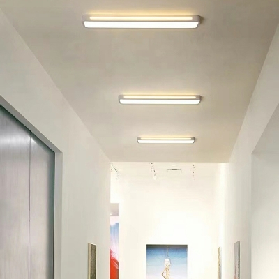 Modern Minimalist Strip LED White Light Ceiling Lamp for Entrance and Aisle
