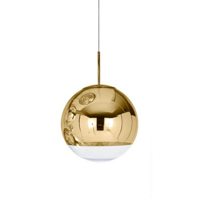 Nordic Creative Electroplated Glass Ball Hanging Lamp for Restaurants and Cafes