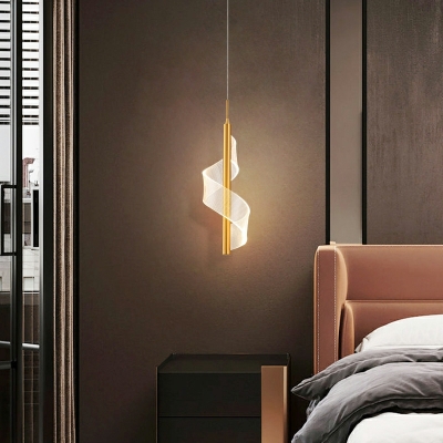 Nordic Minimalist Creative LED Acrylic Hanging Lamp for Bedroom
