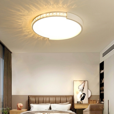 1 Light Ceiling Lamps Minimalism Style Round Shape Metal Flush Mount Lights
