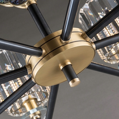 15 Light Modern Style Cylinder Shape Metal Ceiling Hung Fixtures