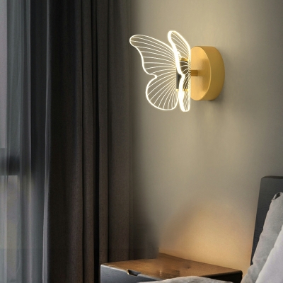 2 Light Kids Style Butterfly Shape Metal Wall Mounted Light Fixture