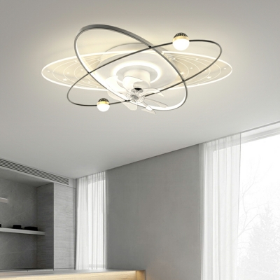 5 Light Kids Style Oval Shape Metal Flush Mount Ceiling Light Fixture