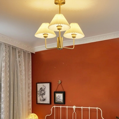 8 Light Traditional Style Cone Shape Metal Chandelier Light Fixture