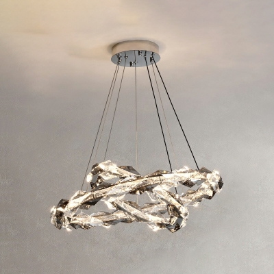 Crystal Pendant Lights Contemporary Style Pendant Lighting Fixtures for Living Room