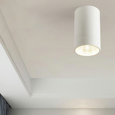 Cylindrical Ceiling Mount Light Fixture Contemporary Basic for Bedroom