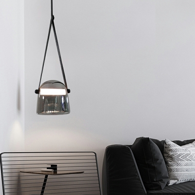 Dome Hanging Lamps Modern Style Glass Ceiling Pendant Light for Bedroom
