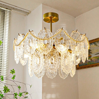 French Medieval Style Crystal Glass Chandelier for Living Room and Dining Room