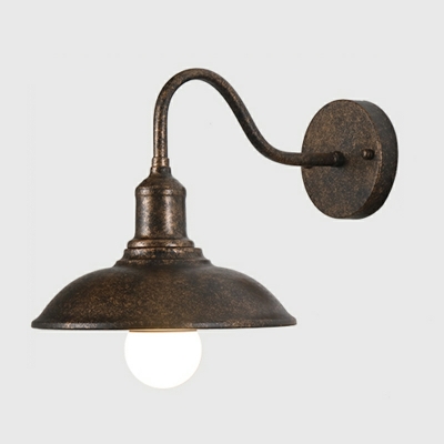 Industrial Wind Simple Horn Wall Light Retro Waterproof Wrought Iron Wall Light for Outdoor