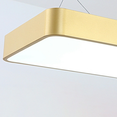 Modern Hanging Pendant Light Rectangular Linear for office