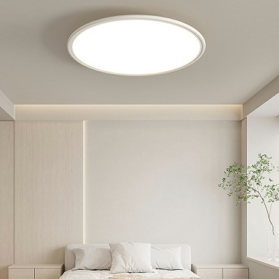 Modern Minimalist Ultra-thin LED Flushmount Ceiling Light in White for Bedroom