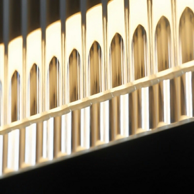 1 Light Minimalist Style Rectangle Shape Glass Island Lighting Fixtures