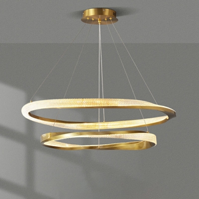 3 Light Minimalist Style Ring Shape Metal Ceiling Pendant Light
