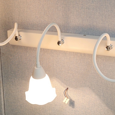American Retro Minimalist Glass Sconce Wall Light for Bathroom