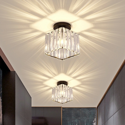 Crystal Drum Ceiling Flush Mount Lights Modern for Living Room