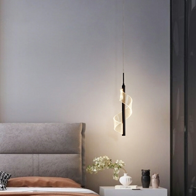 Nordic Minimalist Creative LED Acrylic Hanging Lamp for Bedroom