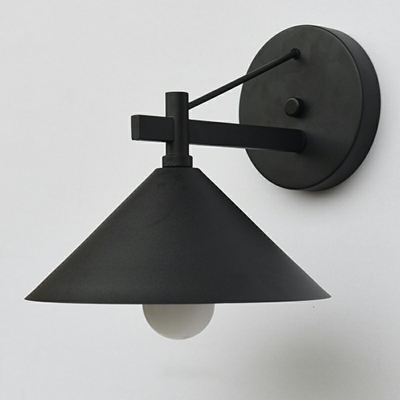 1 Light Industrial Style Cone Shape Metal Wall Mounted Lights